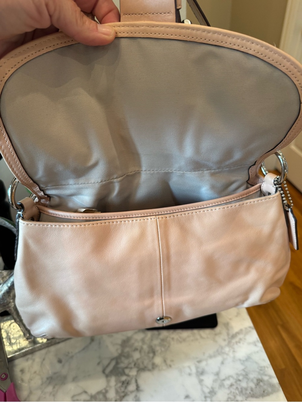 Coach - SoHo Pleated Flap Shoulder Bag - Peachy Pearl 2012 - Picture 4 of 12